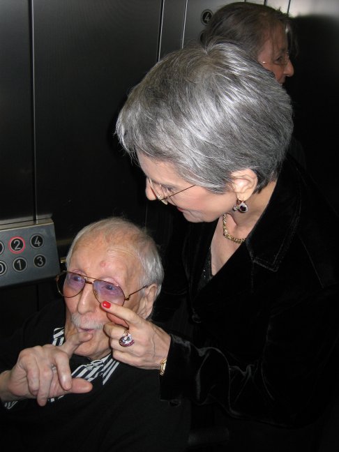 Erwin + Heike having fun in the elevator
